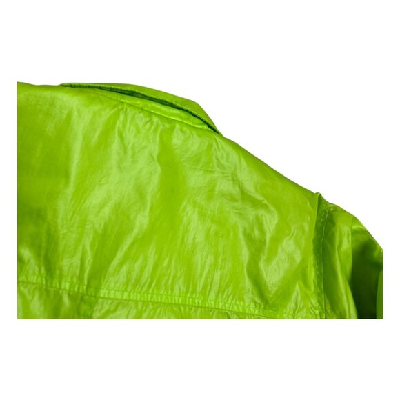 STEVE MADDEN Vintage Y2K Lime Green Designer Bomber Jacket Womens Medium - Picture 7 of 8